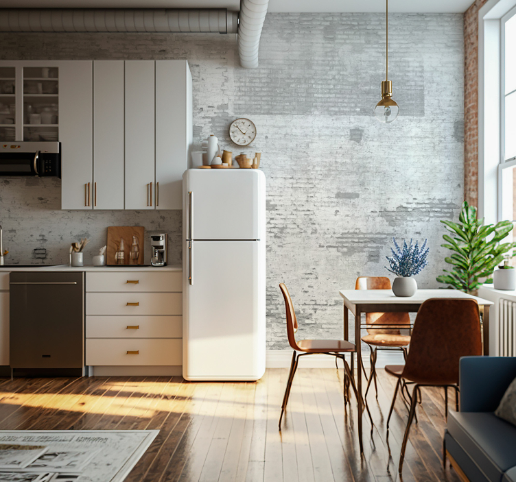 砖块照片墙 老白墙 - TenStickers