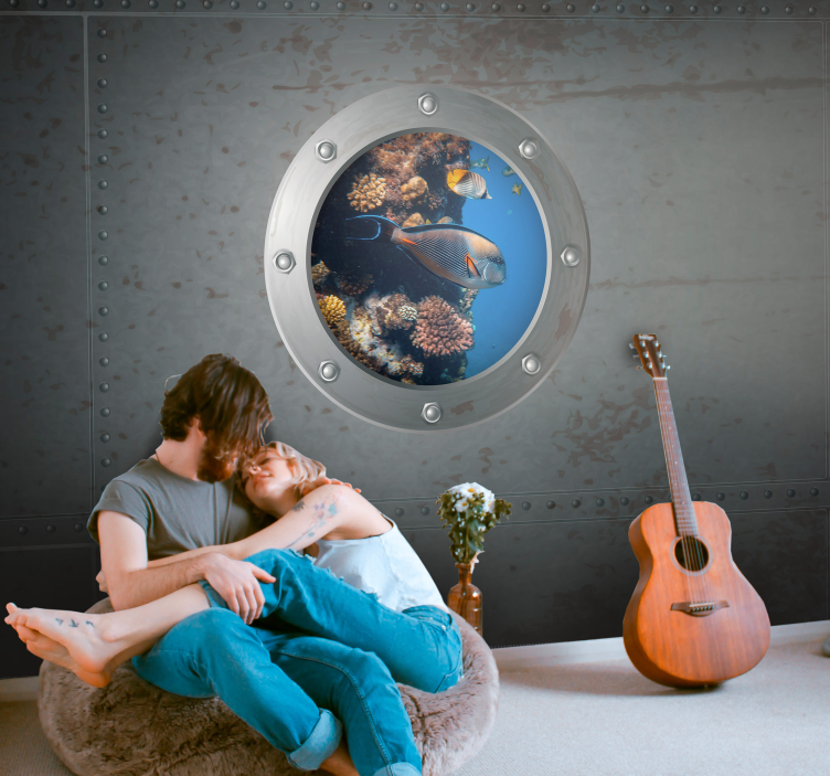 海洋的照片壁画呈现水下生物景观 - TenStickers