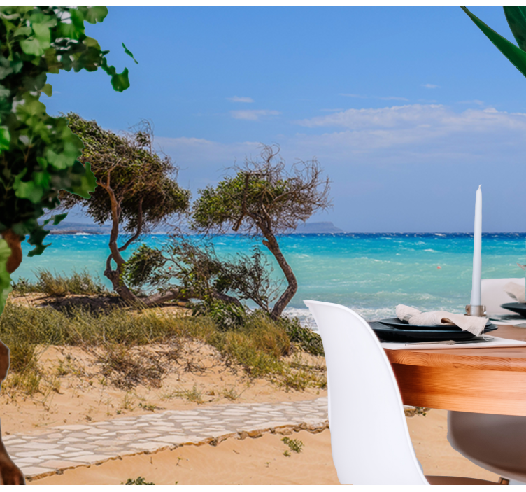 海洋的照片壁画宁静场景之路 - TenStickers