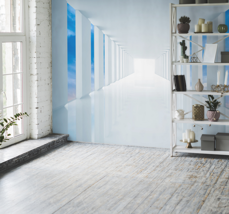 走在天空中3d壁画壁画 - TenStickers