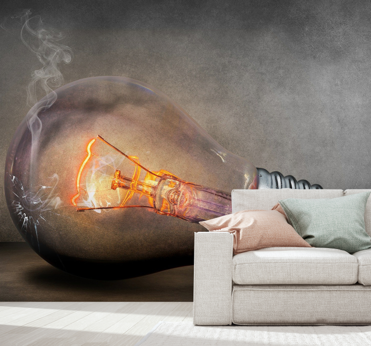 3D效果照片墙 破碎的照明 - TenStickers