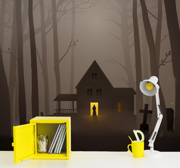 万圣节照片墙恐怖鬼屋 - TenStickers