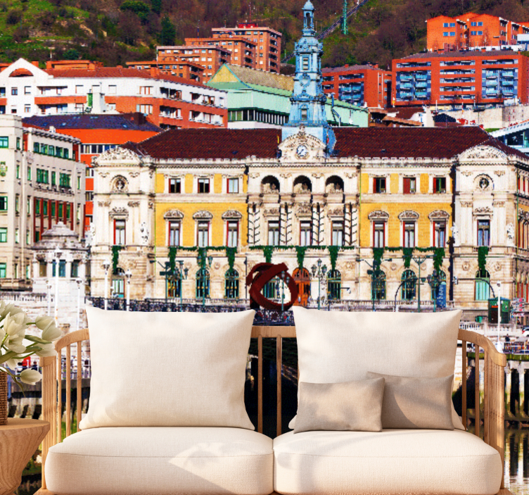 壁画 马德里 体现历史悠久的比尔巴鄂建筑 - TenStickers