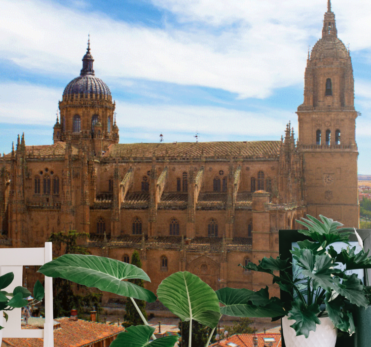 壁画 马德里 历史悠久的教堂景观 - TenStickers