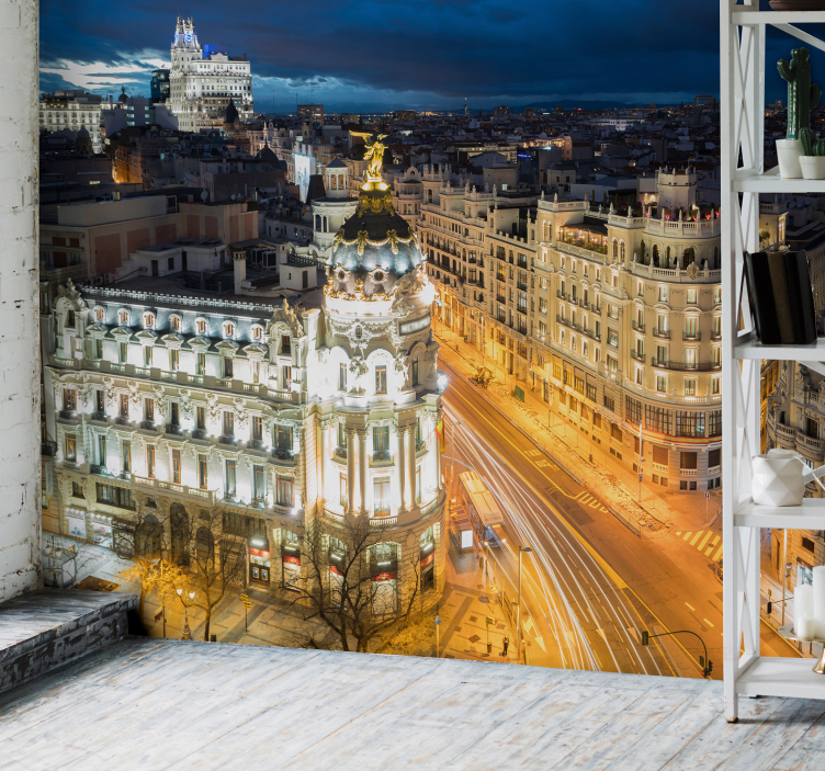 壁画 马德里 马德里夜景 - TenStickers