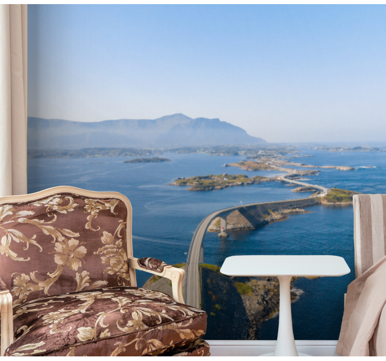 山地照片墙海岸小径风景 - TenStickers