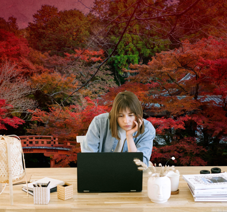 自然照片墙秋日宁静 - TenStickers