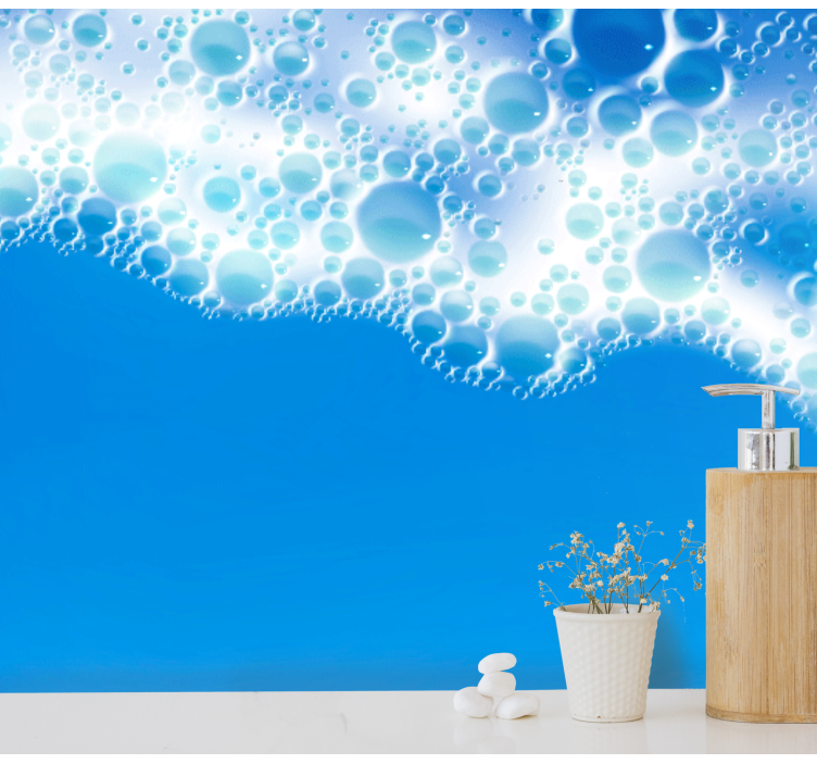 自然照片墙泡沫波浪设计 - TenStickers