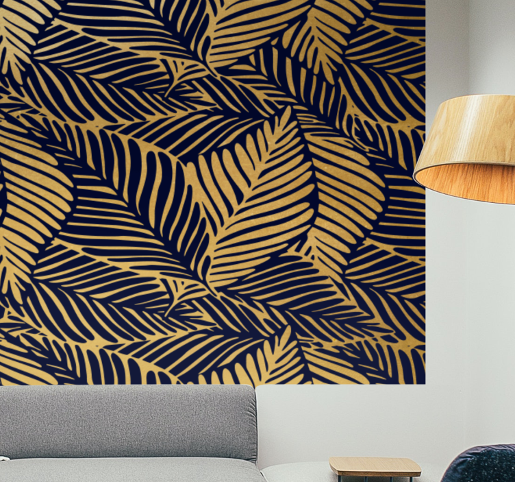 自然照片墙展现精致叶片纹理 - TenStickers