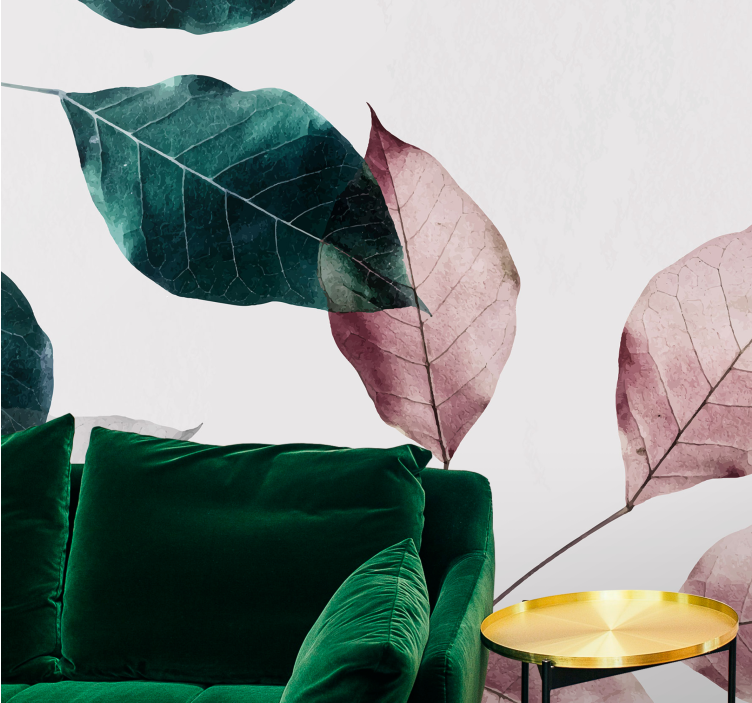 自然照片墙优雅叶子元素 - TenStickers