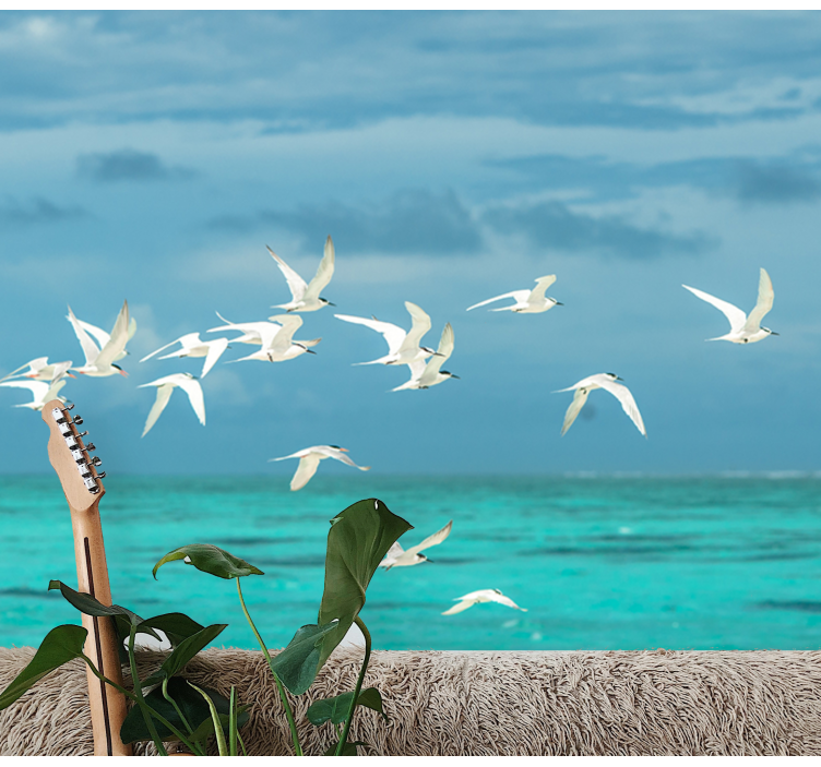 自然照片墙飞翔鸟类风景 - TenStickers