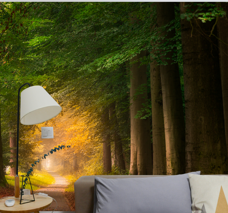 自然照片墙森林小径场景 - TenStickers