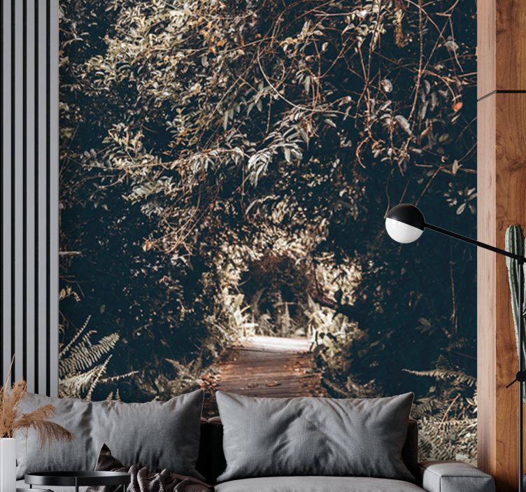 自然照片墙森林小径路径 - TenStickers