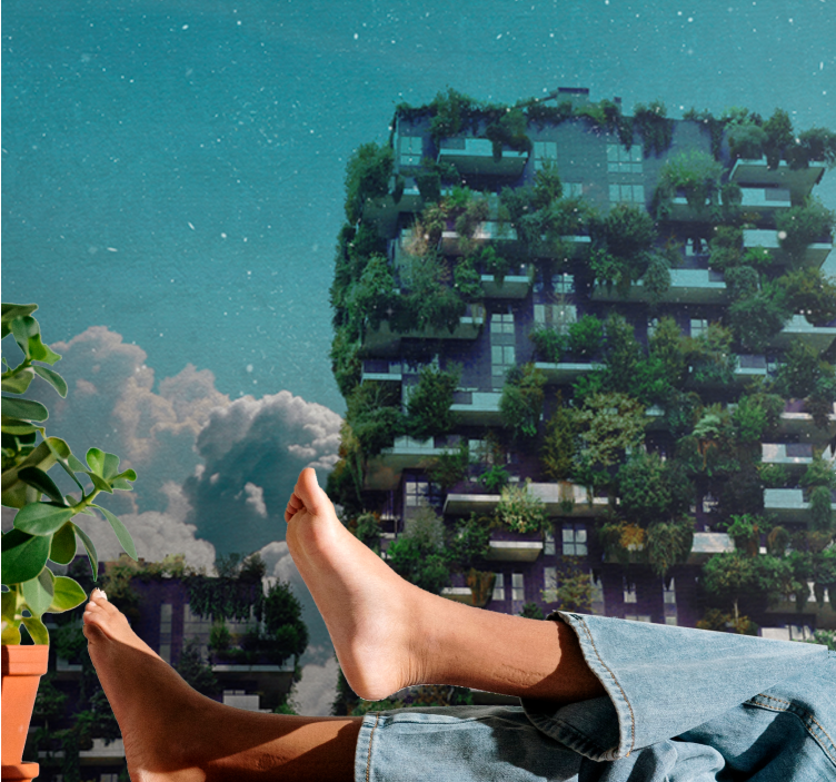 自然照片墙绿意垂直花园 - TenStickers