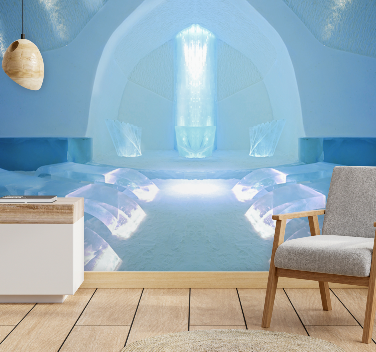 自然照片墙冰晶圣殿 - TenStickers