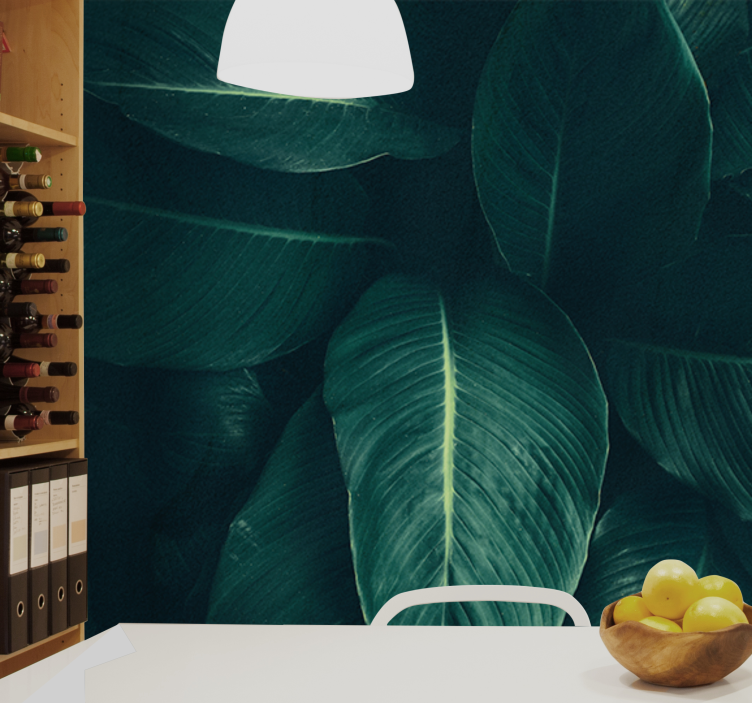 自然照片墙展现丰盈叶子质感 - TenStickers