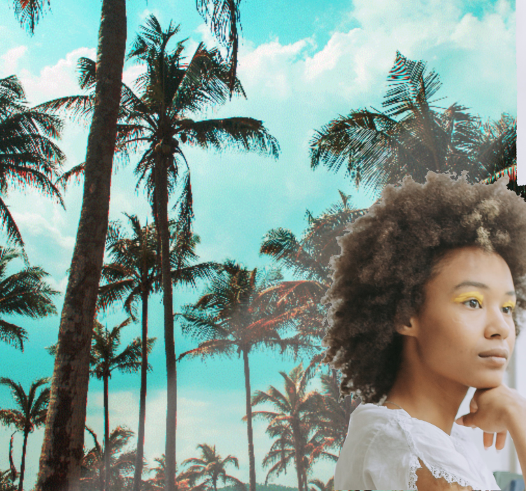 自然照片墙热带椰子树的天堂 - TenStickers