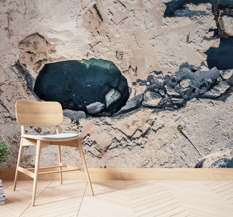 自然照片墙 岩石海洋泳池 - TenStickers