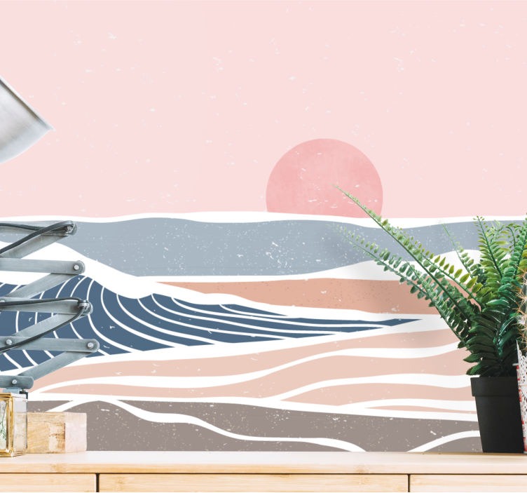 自然照片墙呈现宁静海岸风景 - TenStickers