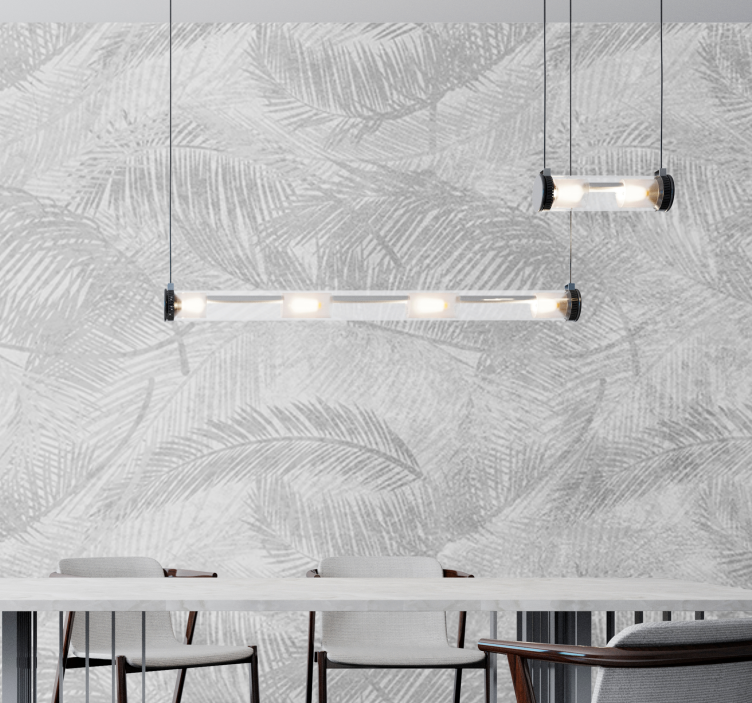 自然照片墙与时尚叶子图案相结合 - TenStickers