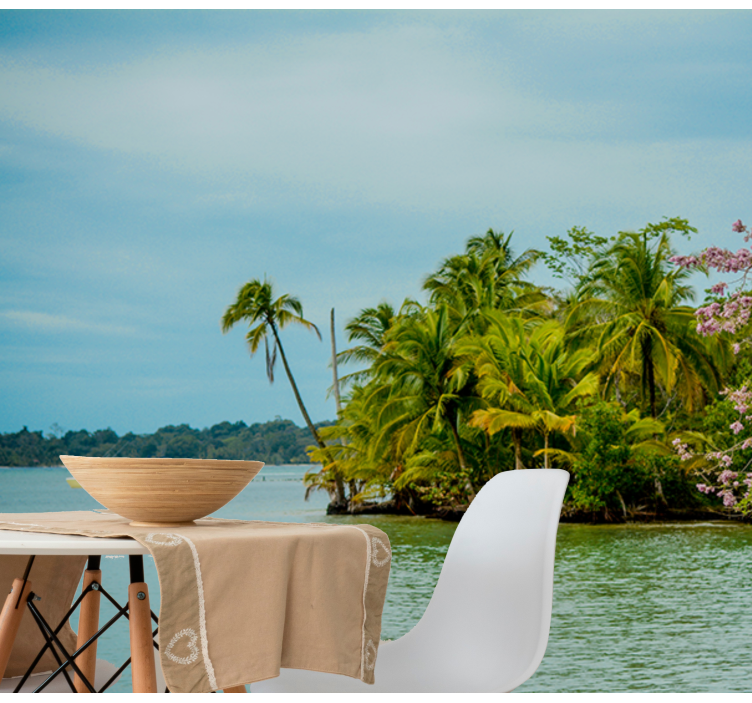 自然照片墙 热带岛屿绿洲 - TenStickers