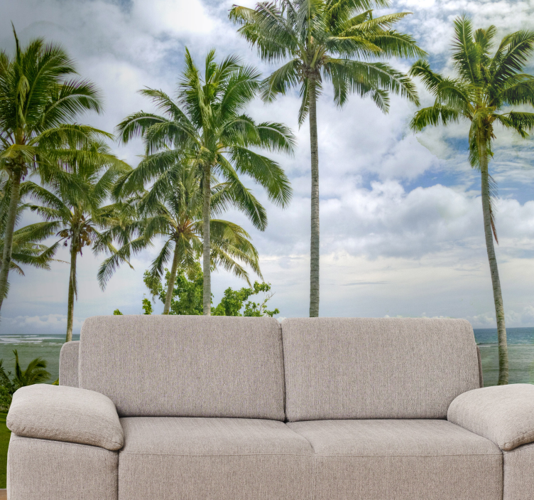 自然照片墙热带棕榈景观 - TenStickers