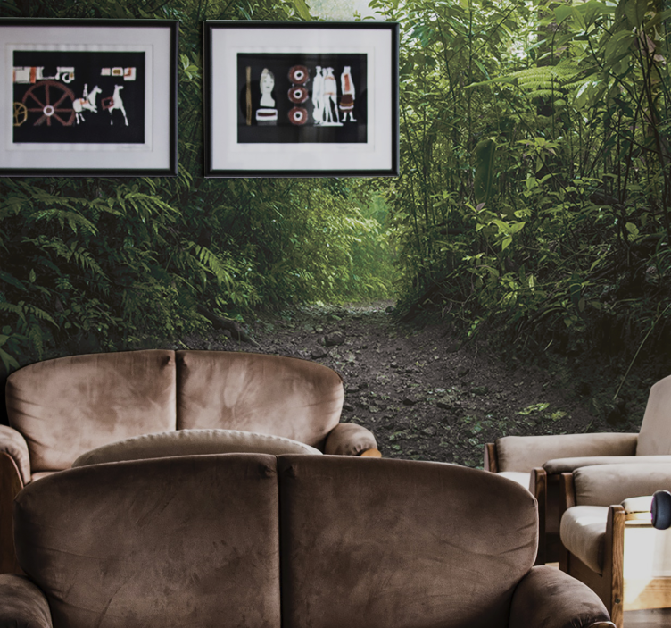 自然照片墙 充满活力的绿色步道 - TenStickers