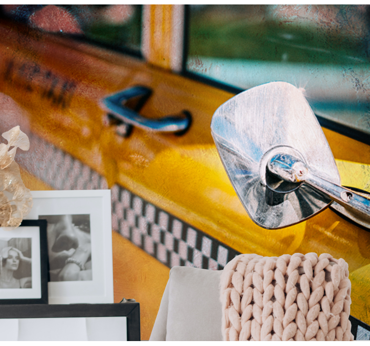 壁画 纽约壁画壁纸 经典黄色出租车 - TenStickers