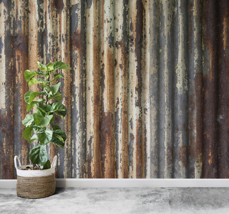 其他具有纹理和图案的壁画 质朴的金属优雅 - TenStickers