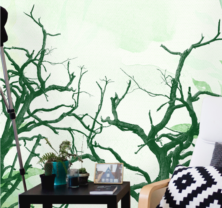 树木照片墙展现精致树木剪影 - TenStickers