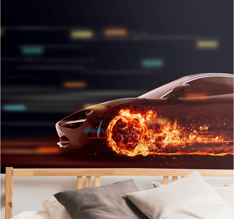 其他车辆壁画展现动感赛车风采 - TenStickers