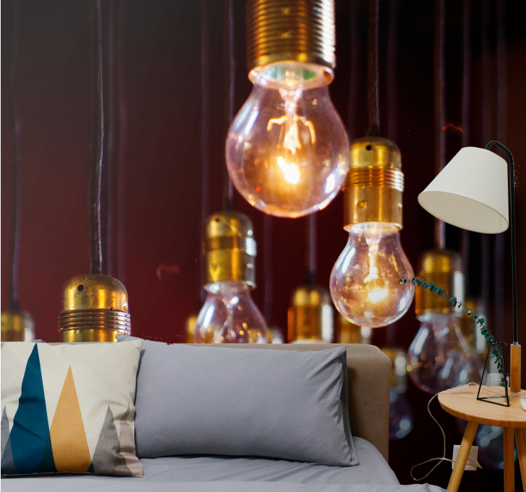 其他车辆壁画与爱迪生灯泡簇 - TenStickers