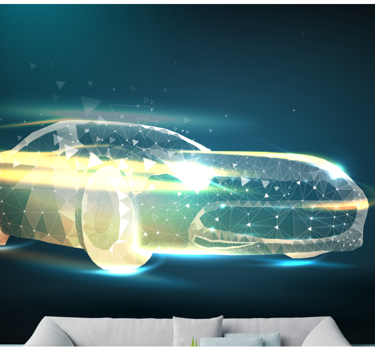 其他车辆壁画几何汽车运动 - TenStickers