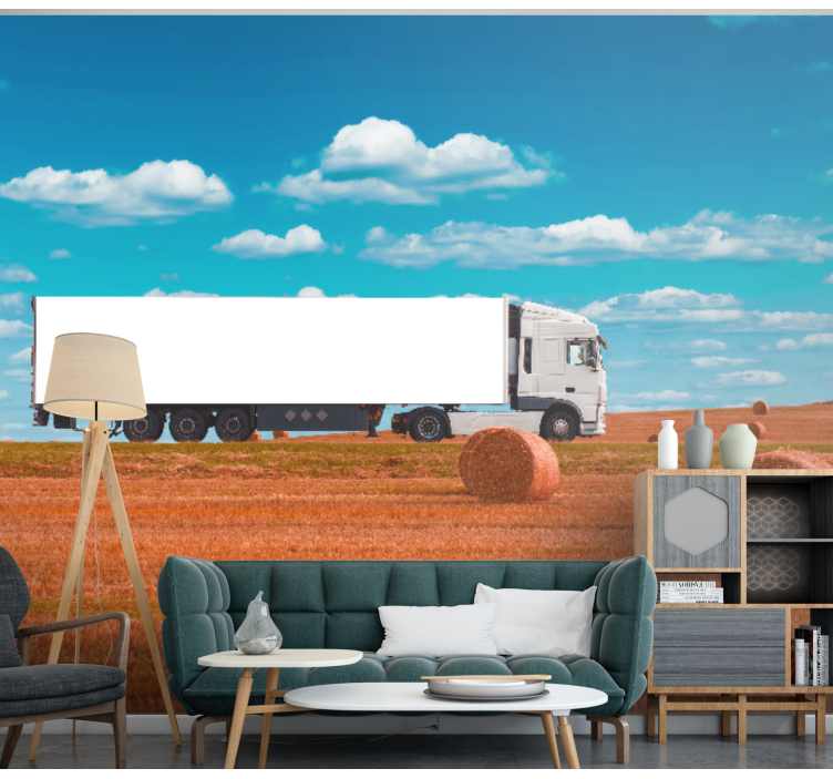 其他车辆壁画 运输干草捆 - TenStickers