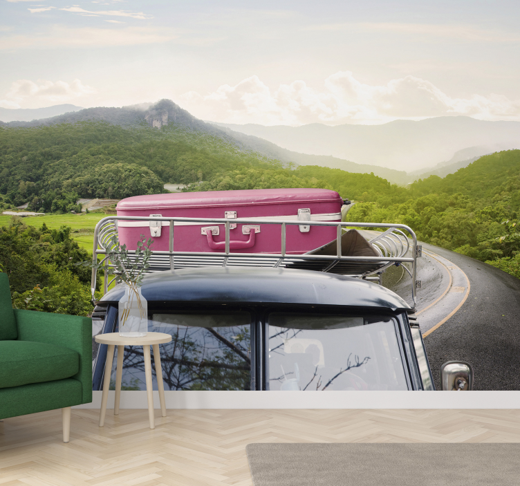 其他车辆壁画复古行李箱冒险 - TenStickers