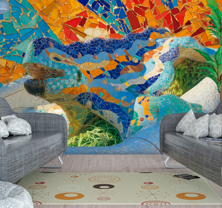 艺术照片墙 马赛克蛇纹石图像 - TenStickers