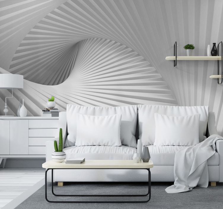 楼梯的波浪3d壁画壁画 - TenStickers