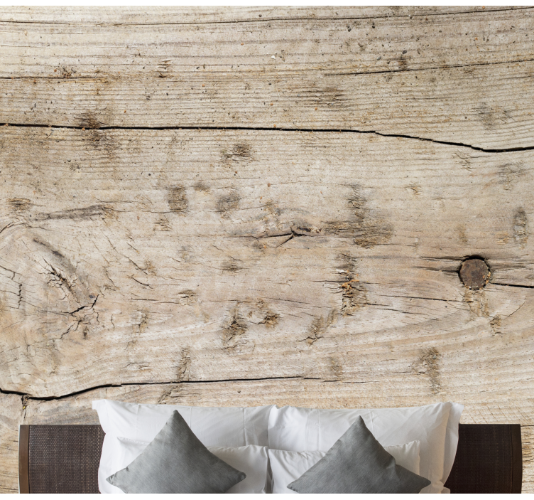 木墙棕色蒲公英壁画 - TenStickers