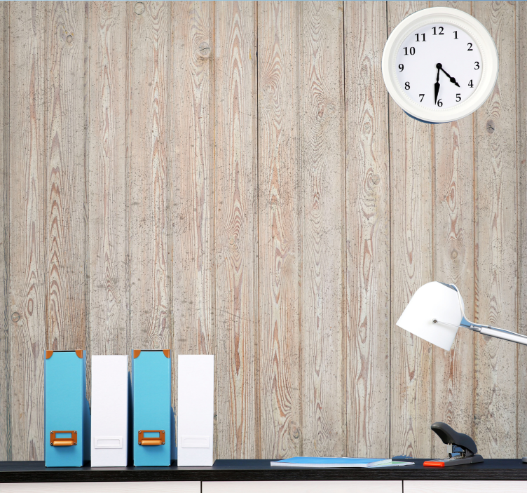 木质效果的照片墙适用于浅色木质面板 - TenStickers