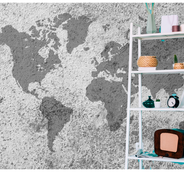 世界地图照片墙艺术地球仪地图 - TenStickers