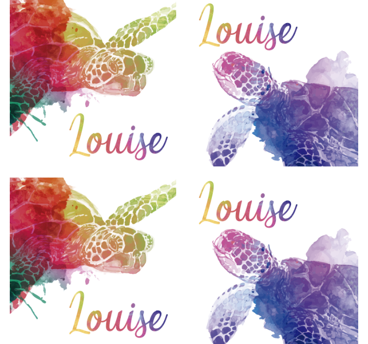 名称的多彩龟过山车 - TenStickers