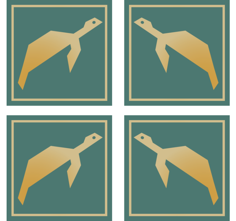 杯垫现代设计几何动物造型 - TenStickers