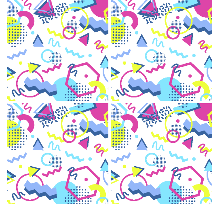 盲人怪物与多彩几何图案相结合 - TenStickers