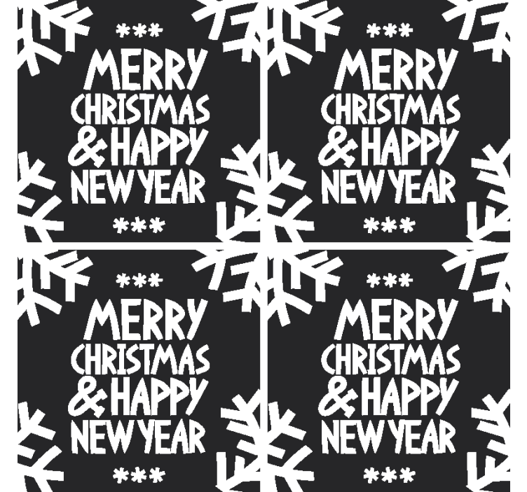 圣诞快乐和新年快乐杯垫 - TenStickers