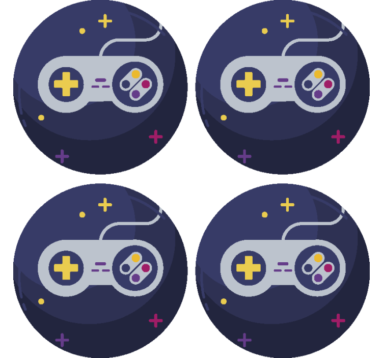 盲人怪物多彩游戏手柄 - TenStickers