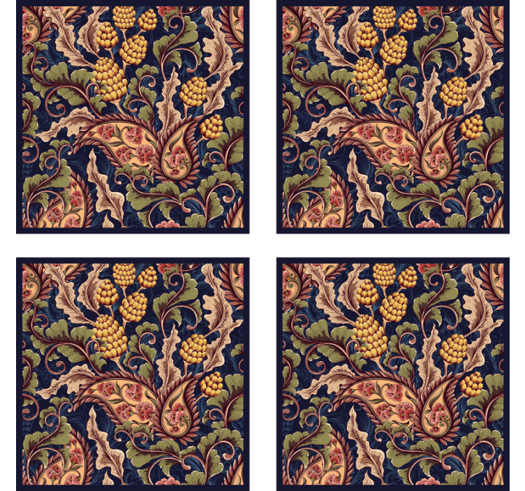 现实的佩斯利插图喝杯垫 - TenStickers