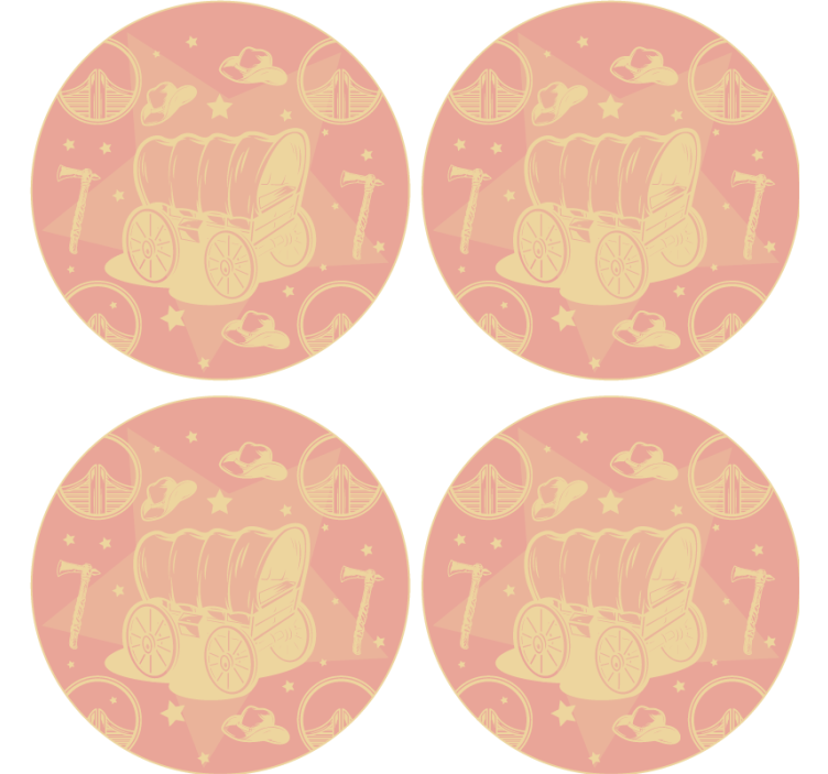 盲人怪物复古手推车设计 - TenStickers