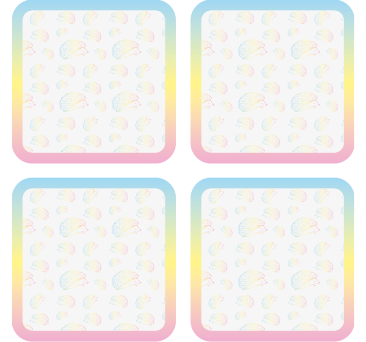 定制杯垫 彩色水母图案 - TenStickers
