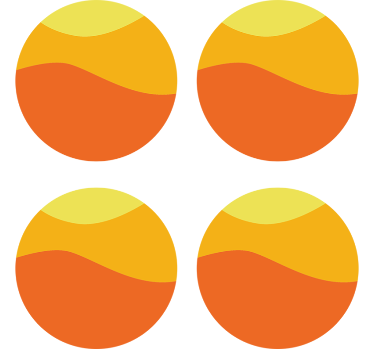 杯垫纹理波浪彩色层次 - TenStickers