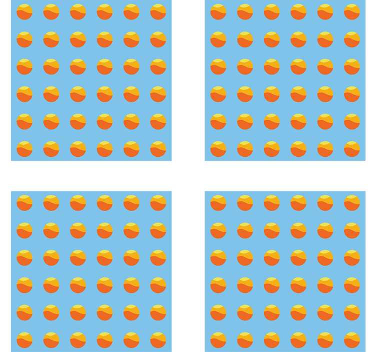 杯垫现代设计色彩斑斓的圆形图案 - TenStickers